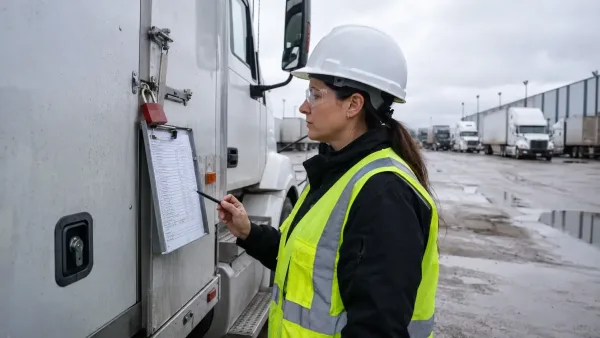 Safety gap analysis of lockout tagout procedure on transport truck at Alberta logistics depot.